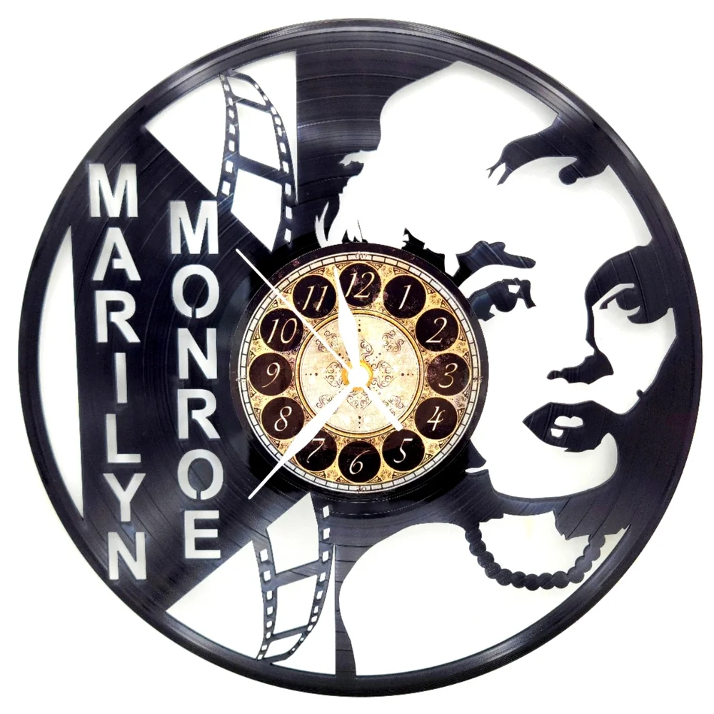 MARILYN MONROE vinyl record clock